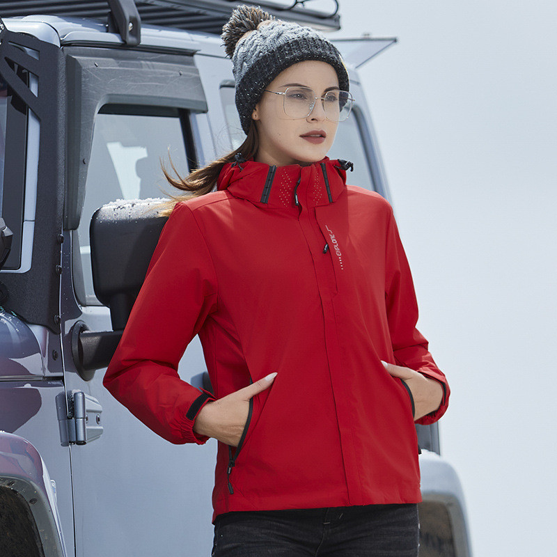 Moteriškos pėsčiųjų striukės Rudeninės lauko sportinės vandeniui atsparios striukės 3 in 1 Moteriškos žieminės, vėjui atsparios, termiškai aptrauktos pėsčiųjų paltai