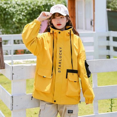 Women Jackets  Spring Autumn Trench Coats 2022 New Korean Loose BF Retro Women`s Clothing Hooded  All-match Outerwear