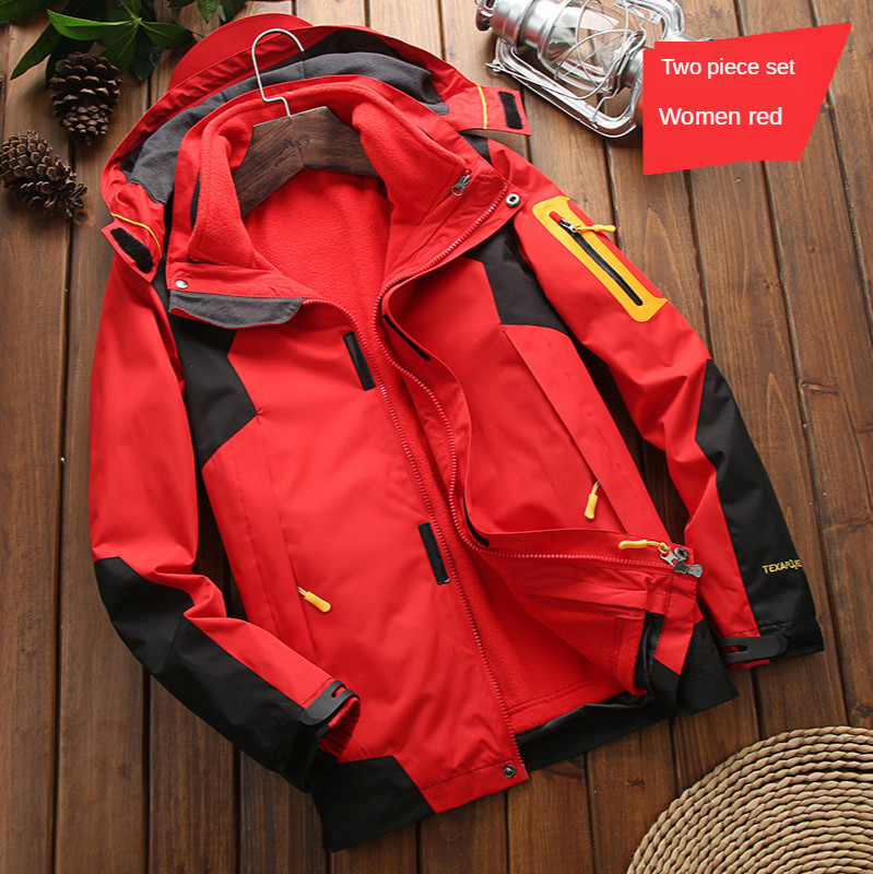 Jaka divdaļīga noņemama āra jaka ūdensnecaurlaidīga jaka slēpošanas pārgājieniem ūdensizturīga un vēja necaurlaidīga