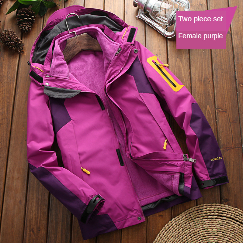 Jaka divdaļīga noņemama āra jaka ūdensnecaurlaidīga jaka slēpošanas pārgājieniem ūdensizturīga un vēja necaurlaidīga