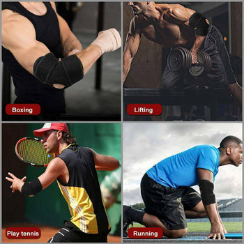 Αναπνεύσιμο μαξιλαράκι Sport Band Προστασία αγκώνων Ρυθμιζόμενη υποστήριξη αγκώνα τένις Αρθρίτιδα Golfers Strap Spring Ebow Brack