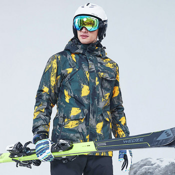Ски яке Мъжко зимно спортно яке на открито Водоустойчиво яке Зимно удебелено палто Катерене Риболов Сноуборд и ски якета Мъжки