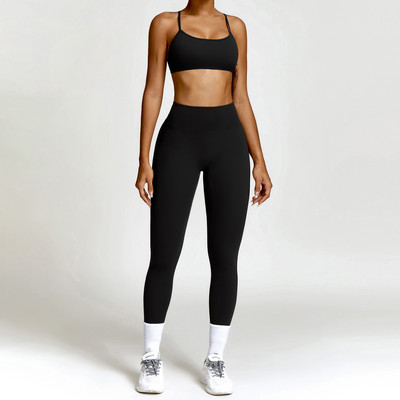 Jooga jõusaalikomplekt Naiste riided Spordirõivad Spordirõivad Pikkade varrukatega Treeningsääred Spordirõivad Ülikond Fitness Spordidress Kvaliteetne