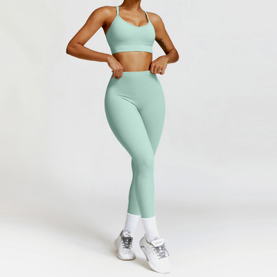 Jooga jõusaalikomplekt Naiste riided Spordirõivad Spordirõivad Pikkade varrukatega Treeningsääred Spordirõivad Ülikond Fitness Spordidress Kvaliteetne