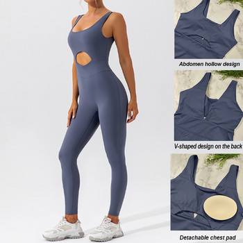 Ολόσωμη φόρμα γιόγκα για γυναίκες εξώπλατη Σέξι ολόσωμη ολόσωμη ολόσωμη φόρμα σετ γυμναστικής Αναπνέουσα ρούχα γυμναστικής Αθλητικά ρούχα για τρέξιμο