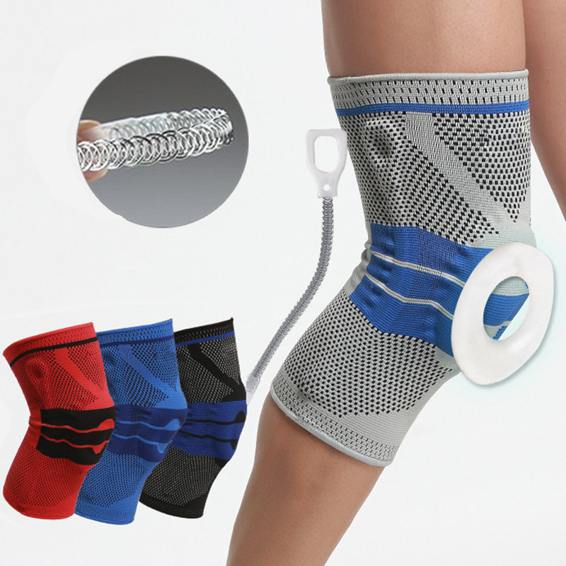 Επαγγελματικό προστατευτικό στήριξης γονάτου με συμπίεση Αθλητικά επιγονατίδες Επιγονατίδες σιλικόνης για σπασίματα μηνίσκου ποδοσφαίρου μπάσκετ