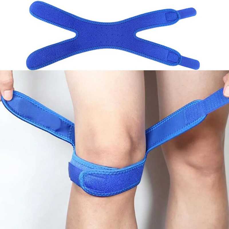 1 DB sport térdvédő patella pánt rugalmas pólya térdvédő labdarúgás kosárlabda sport térdvédő fitnesz sport térdmerevítő