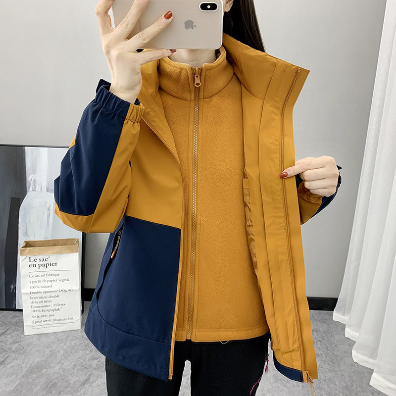 2023-as új tavaszi és őszi, téli kültéri színben passzoló három az egyben Stormtrock női trend szélálló, vízálló vastag Mounta