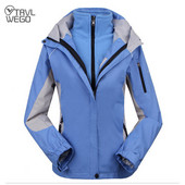 TRVLWEGO Γυναικείο μπουφάν για χειμερινό πεζοπορία για σκι Κάμπινγκ Αναρρίχηση Μονό διπλό αδιάβροχο αντιανεμικό παχύρρευστο ενδύματα πεζοπορίας