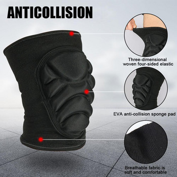 Μαξιλαράκια αγκώνων Μαύρο αναπνέον Αντιολισθητικό PP Protector MTB Sports Knee Protector Επενδεδυμένο στήριγμα ποδηλασίας εξωτερικού χώρου D4T2