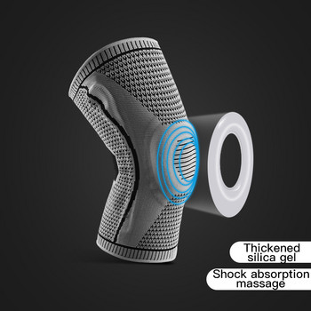 Полиестерна еластична наколенка за плетене Силиконова херметизирана дишаща подложка за опора на коляното, ръкав, зъбно колело, протектор за стави Basketba
