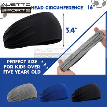 Austto Kids Boys Headbands for Youth Kids Athletic Sweatbands Boys Headband for teenager Football Headband Sweatband Απορρόφηση ιδρώτα