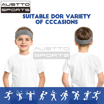 Austto Kids Boys Headbands for Youth Kids Athletic Sweatbands Boys Headband for teenager Football Headband Sweatband Απορρόφηση ιδρώτα