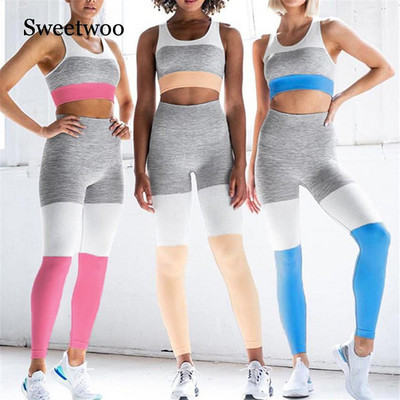Pad Seamless Women Sport Bra ActiveWear Gym Clothing Yoga Sets Fitness Workout Legging Set Jogging Suits Yoga Pants Tracksuit