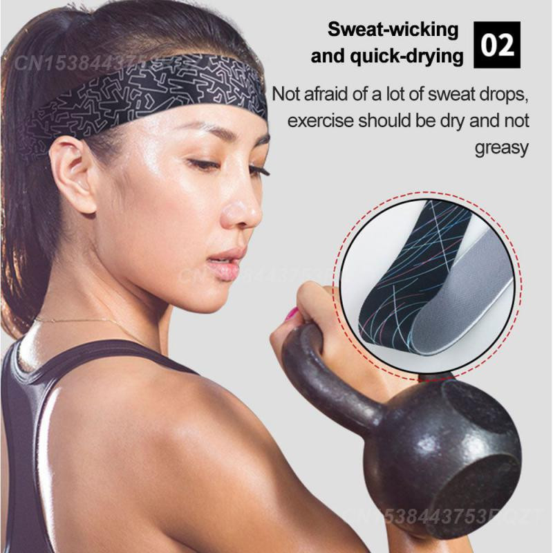 Āra sporta galvas saite Pārnēsājamas fitnesa matu lentes Vīriešu sievietes matu ietīšanas lencēs Elastīga Riteņbraukšana Joga Skriešana Vingrošana Sviedru lente