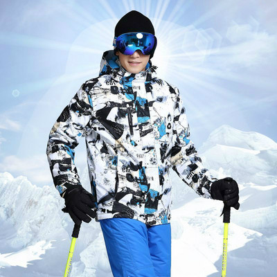 Ανδρικό μπουφάν για σκι Χειμερινό εξωτερικό χώρο Υψηλής ποιότητας αδιάβροχο Thicken Warm Snow Snowboard Μπουφάν Ανδρικά σακάκια Snowboard με κουκούλα