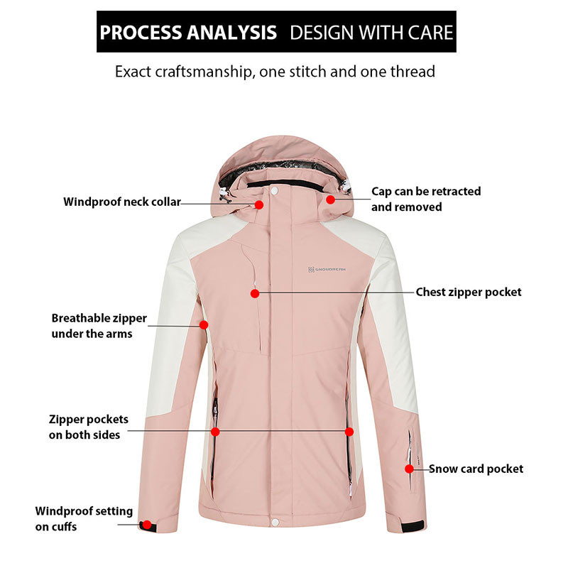 Uus naiste talvine suusajope, soe paks tuulekindel veekindel suusa lumelauajoped naistele õues hingav lumemantel