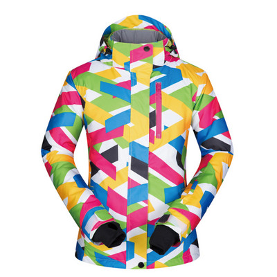 Γυναικείο μπουφάν για σκι αντιανεμικό αδιάβροχο αναπνεύσιμο ζεστά ρούχα Γυναικεία παλτό χιονιού -30 μοιρών χειμερινό μπουφάν Snowboarding για σκι
