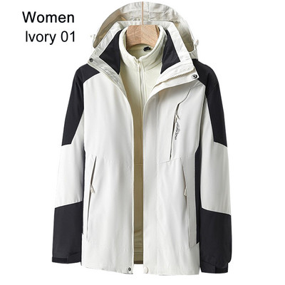 Naiste Suusakostüüm Talvine Soe Suusakapsli komplekt Tuulekindel veekindel 3-ühes jakid Suusa lumelauaülikond Lumekostüümid