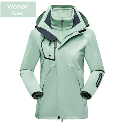 Naiste Suusakostüüm Talvine Soe Suusakapsli komplekt Tuulekindel veekindel 3-ühes jakid Suusa lumelauaülikond Lumekostüümid