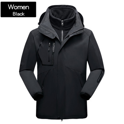 Naiste Suusakostüüm Talvine Soe Suusakapsli komplekt Tuulekindel veekindel 3-ühes jakid Suusa lumelauaülikond Lumekostüümid