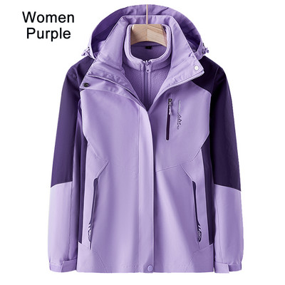 Naiste Suusakostüüm Talvine Soe Suusakapsli komplekt Tuulekindel veekindel 3-ühes jakid Suusa lumelauaülikond Lumekostüümid