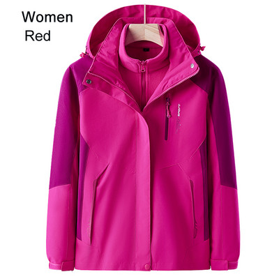 Naiste Suusakostüüm Talvine Soe Suusakapsli komplekt Tuulekindel veekindel 3-ühes jakid Suusa lumelauaülikond Lumekostüümid