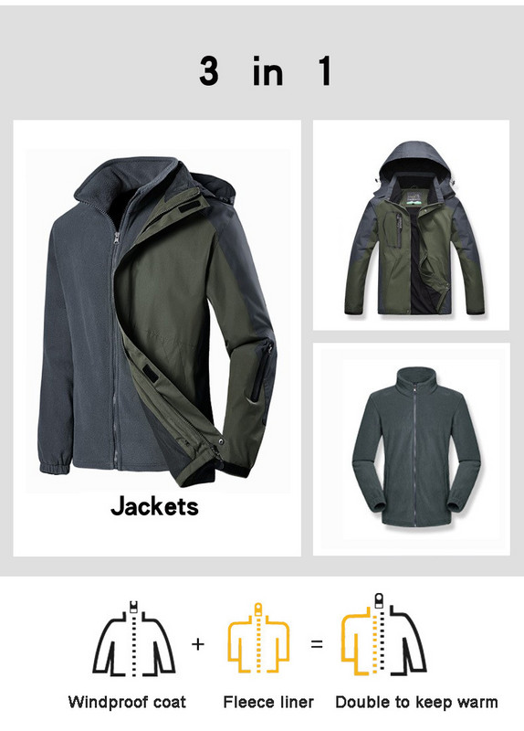 Naiste Suusakostüüm Talvine Soe Suusakapsli komplekt Tuulekindel veekindel 3-ühes jakid Suusa lumelauaülikond Lumekostüümid