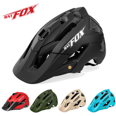 BATFOX Outdoor DH MTB Bicycle Helmet Integrally-molded Road Mountain Bike Helmet Racing Riding Safety Cap Ултралек