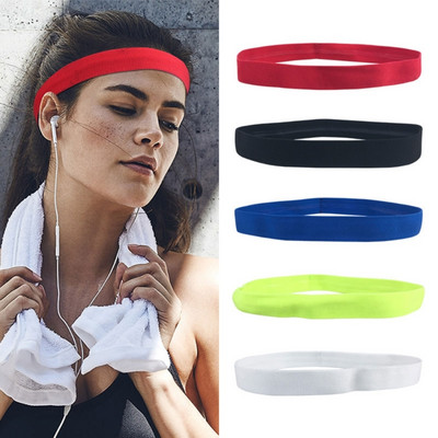 Нехлъзгаща се силиконова дръжка Skinny Exercise Headwear Soccer Yoga Sweatband Атлетични спортни ленти за глава Еластични тънки ленти за коса