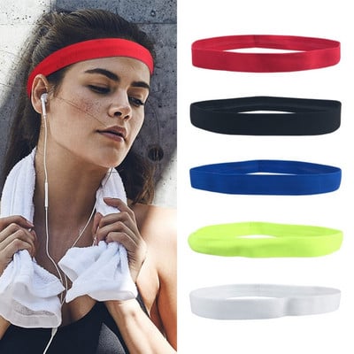 Нехлъзгаща се силиконова дръжка Skinny Exercise Headwear Soccer Yoga Sweatband Атлетични спортни ленти за глава Еластични тънки ленти за коса