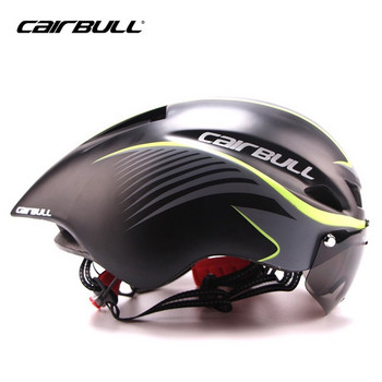 2024 New Aero TT Road Bicycle Helmet Goggles Racing Cycling Bike Sports Safety TT Helmet in-mold Road Bike Cycling Goggle Helmet
