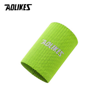 AOLIKES 1PC Βραχίονας καρπού που αναπνέει με ψύξη πάγου Wristband τένις Wrap Sport Sweatband For Gym Yoga Hand Sweat Band