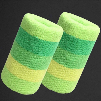 1db csuklópánt színes csíkos pamut sport izzadságszalag csuklótámasz férfi női edzőterem fitnesz futás tenisz csuklópánt védő