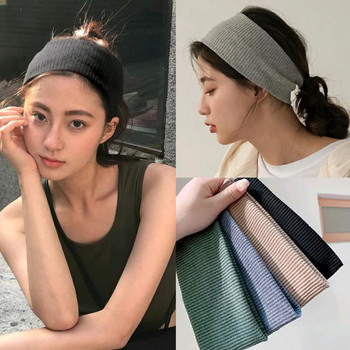 Спорт Колоездене Измиване на лицето Ленти за коса Мека корейска памучна плетена лента за глава за жени Момичета Бандани Модни аксесоари за коса Горещи