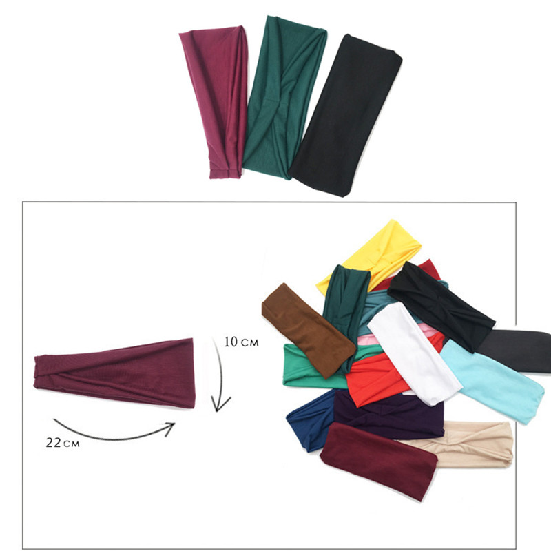 Bandă elastică de yoga Banda de transpirație sportivă Femei Bărbați Sport Jog Tenis Alergare Ciclism Banda de păr Turban Sală în aer liber Bandaj sportiv