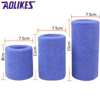 AOLIKES 1PCS Tower Wristband Tennis/Basketball/Badminton Wrist Support Sports Protector Sweatband 100% Cotton Gym Wrist Guard