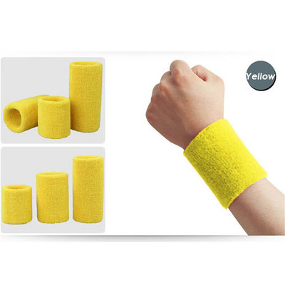 AOLIKES 1PCS Tower Wristband Tennis/Basketball/Badminton Wrist Support Sports Protector Sweatband 100% Cotton Gym Wrist Guard