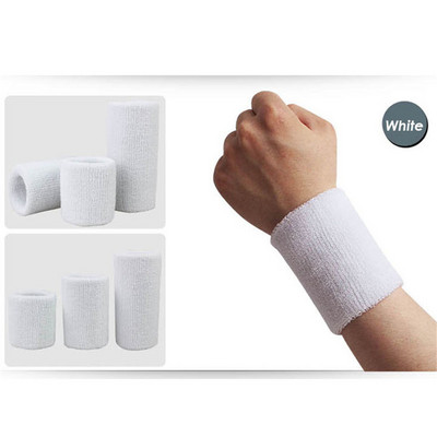 AOLIKES 1PCS Tower Wristband Tennis/Basketball/Badminton Wrist Support Sports Protector Sweatband 100% Cotton Gym Wrist Guard