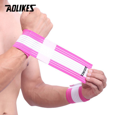 AOLIKES 1 KOM. Elastični sportski zavoj Narukvica za ruku Gym Support steznik za zglob Omot Tenis Pamuk Weat band Fitness Powerlifting