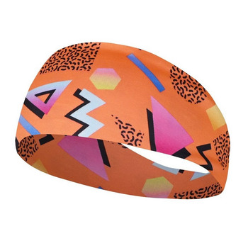 Casual Cycling Headband Absorbent Fashion Print Αθλητική ιδρώτα Headband Retro Travel Party Head Bands για άντρες και γυναίκες