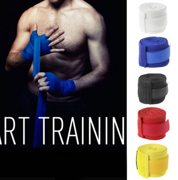 2,5m/98,42 ιντσών Cotton Bandage Boxing Wrist Bandage Hand Wrap Combat Protect Boxing Προπόνηση Kickboxing Muay Thai Handwraps