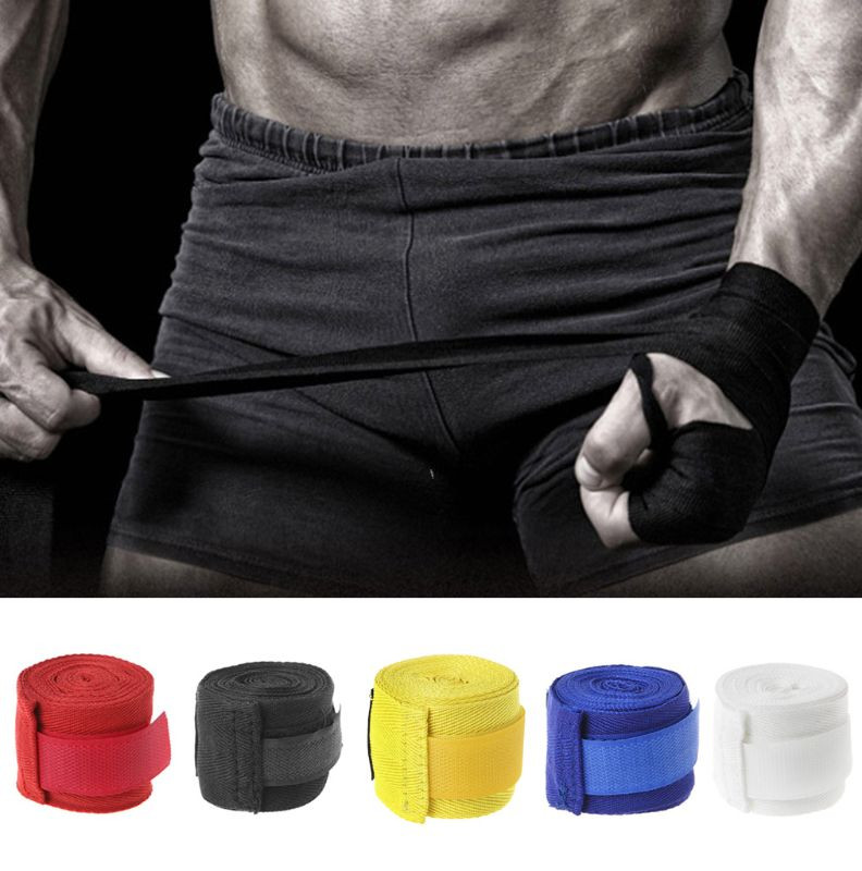 2,5m/98,42 ιντσών Cotton Bandage Boxing Wrist Bandage Hand Wrap Combat Protect Boxing Προπόνηση Kickboxing Muay Thai Handwraps