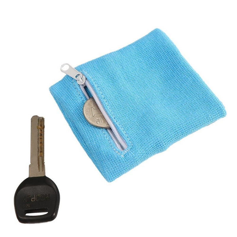 Kerge sportlik puuvillane randmetasku kott Jooksu jõusaalikott Rahakott jalgrattasõiduks Mobiiltelefonikaardid Hooldus Traksid Tõmblukuga randmekott