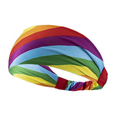 Krāsainas sporta sviedru lentes galvas saite ar augstu elastību, elpojoša trenažieru zāles skriešanas joga matu lentes āra sporta galvas lentes tenisa galvas ietīšana