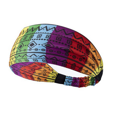 Krāsainas sporta sviedru lentes galvas saite ar augstu elastību, elpojoša trenažieru zāles skriešanas joga matu lentes āra sporta galvas lentes tenisa galvas ietīšana