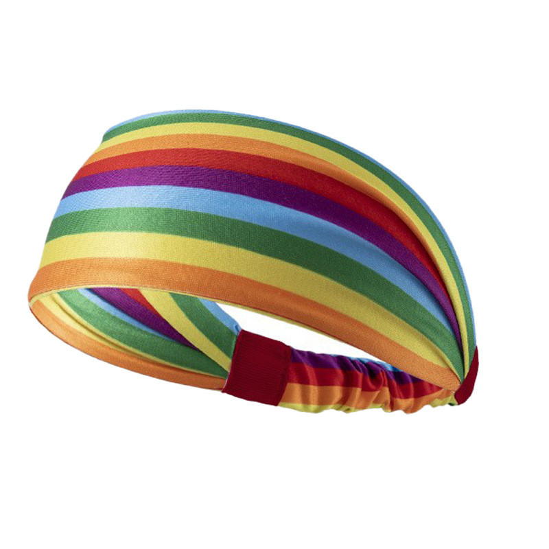 Krāsainas sporta sviedru lentes galvas saite ar augstu elastību, elpojoša trenažieru zāles skriešanas joga matu lentes āra sporta galvas lentes tenisa galvas ietīšana
