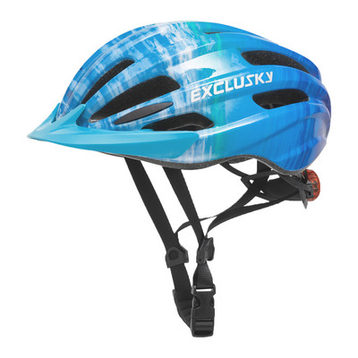 EXCLUSKY Παιδικό κράνος ποδηλάτου με φως LED αντηλιακό 5-13 ετών Αγόρια Κορίτσια Ultralight Road Mountain Safety Cycling κράνος