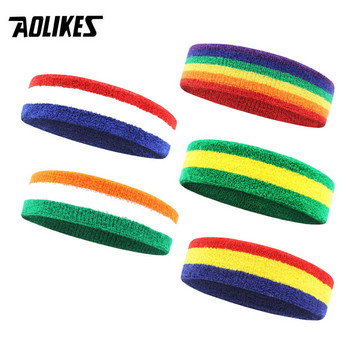 AOLIKES Fitness Running Cycling Sweatband Headband Ανδρικές Γυναικείες Ελαστικές μπάντες μαλλιών για γιόγκα Head Sweat Bands