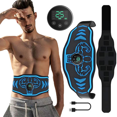 Curea de tonifiere ABS Toner pentru mușchi abdominali Stimulator muscular EMS Bărbați Femei Antrenament fitness Modelarea corpului Exerciții de antrenament de acasă